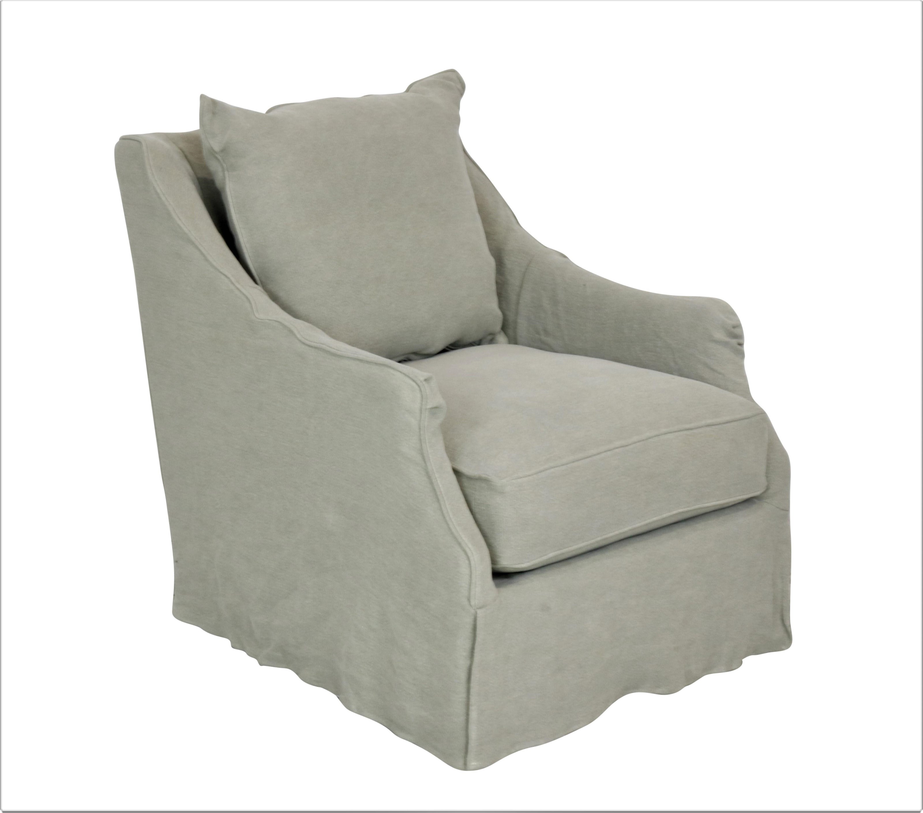 Robin Bruce Accent Chairs Kate Slipcover Swivel Chair Sprintz